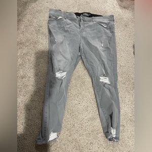 Torrid grey ripped skinny jeans
